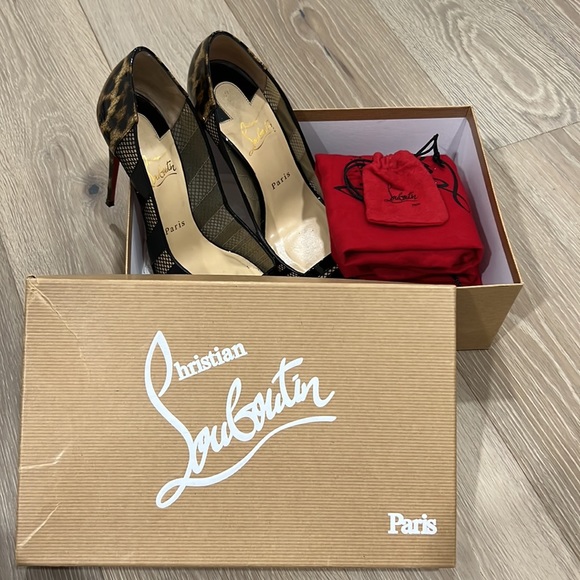 Christian Louboutin shoes with original box, bags, and extra heel pins. - Picture 5 of 6